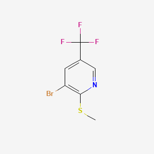 molecular formula C7H5BrF3NS B567713 3-溴-2-(甲硫基)-5-(三氟甲基)吡啶 CAS No. 1226808-64-5