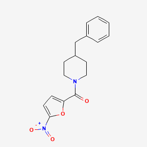 molecular formula C17H18N2O4 B5677131 4-benzyl-1-(5-nitro-2-furoyl)piperidine 