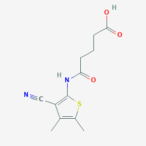 molecular formula C12H14N2O3S B5677138 5-[(3-cyano-4,5-dimethyl-2-thienyl)amino]-5-oxopentanoic acid 