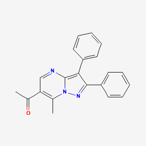 molecular formula C21H17N3O B5677145 1-(7-methyl-2,3-diphenylpyrazolo[1,5-a]pyrimidin-6-yl)ethanone 