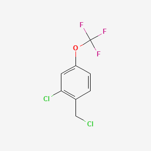 B567716 2-Chloro-4-(trifluoromethoxy)benzyl chloride CAS No. 1261581-56-9
