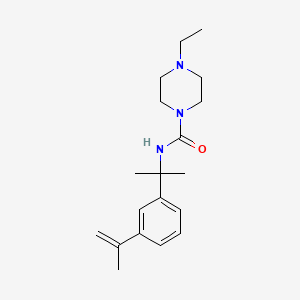 molecular formula C19H29N3O B5677180 4-ethyl-N-[1-(3-isopropenylphenyl)-1-methylethyl]-1-piperazinecarboxamide 