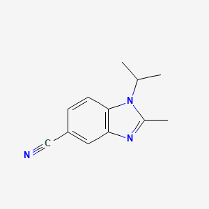 B567720 1-Isopropyl-2-methyl-1,3-benzodiazole-5-carbonitrile CAS No. 1368465-84-2