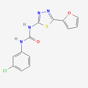 molecular formula C13H9ClN4O2S B5677209 N-(3-chlorophenyl)-N'-[5-(2-furyl)-1,3,4-thiadiazol-2-yl]urea 