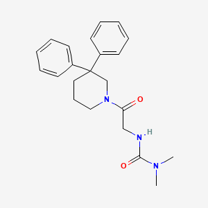 molecular formula C22H27N3O2 B5677219 N'-[2-(3,3-diphenylpiperidin-1-yl)-2-oxoethyl]-N,N-dimethylurea 