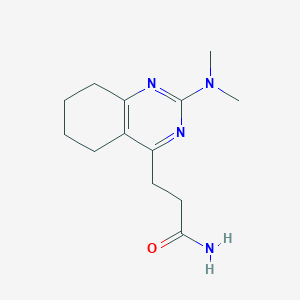 molecular formula C13H20N4O B5677281 3-[2-(dimethylamino)-5,6,7,8-tetrahydroquinazolin-4-yl]propanamide 