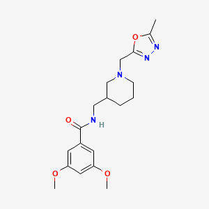 3,5-dimethoxy-N-({1-[(5-methyl-1,3,4-oxadiazol-2-yl)methyl]piperidin-3-yl}methyl)benzamide