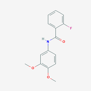 molecular formula C15H14FNO3 B5677292 N-(3,4-dimethoxyphenyl)-2-fluorobenzamide 