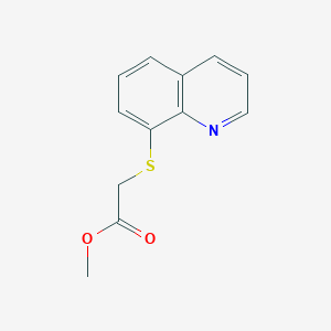 molecular formula C12H11NO2S B5677307 methyl (8-quinolinylthio)acetate 