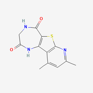 molecular formula C12H11N3O2S B5677313 8,10-dimethyl-3,4-dihydro-1H-pyrido[3',2':4,5]thieno[3,2-e][1,4]diazepine-2,5-dione 