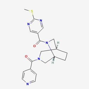 molecular formula C19H21N5O2S B5677325 (1S*,5R*)-3-isonicotinoyl-6-{[2-(methylthio)-5-pyrimidinyl]carbonyl}-3,6-diazabicyclo[3.2.2]nonane 