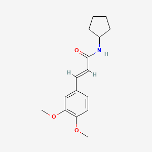 molecular formula C16H21NO3 B5677404 N-cyclopentyl-3-(3,4-dimethoxyphenyl)acrylamide 