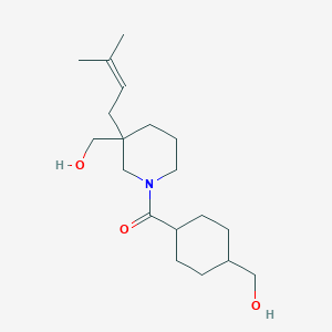 molecular formula C19H33NO3 B5677406 [1-{[4-(hydroxymethyl)cyclohexyl]carbonyl}-3-(3-methyl-2-buten-1-yl)-3-piperidinyl]methanol 