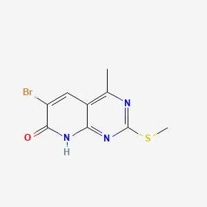 molecular formula C9H8BrN3OS B567741 6-bromo-4-methyl-2-(methylthio)pyrido[2,3-d]pyrimidin-7(8H)-one CAS No. 1224055-17-7