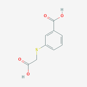 molecular formula C9H8O4S B5677419 3-[(carboxymethyl)thio]benzoic acid 
