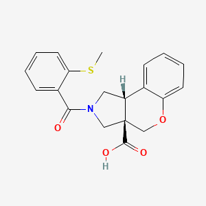 molecular formula C20H19NO4S B5677431 (3aR*,9bR*)-2-[2-(methylthio)benzoyl]-1,2,3,9b-tetrahydrochromeno[3,4-c]pyrrole-3a(4H)-carboxylic acid 