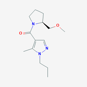 molecular formula C14H23N3O2 B5677437 4-{[(2S)-2-(methoxymethyl)-1-pyrrolidinyl]carbonyl}-5-methyl-1-propyl-1H-pyrazole 