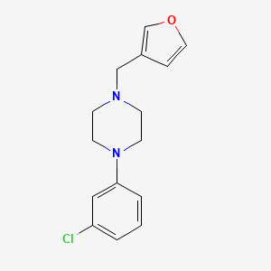 molecular formula C15H17ClN2O B5677444 1-(3-chlorophenyl)-4-(3-furylmethyl)piperazine 