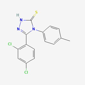 molecular formula C15H11Cl2N3S B5677501 5-(2,4-dichlorophenyl)-4-(4-methylphenyl)-4H-1,2,4-triazole-3-thiol 