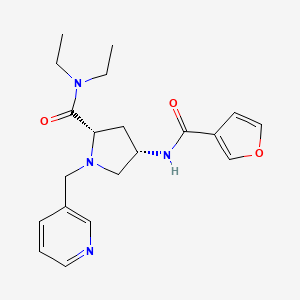 molecular formula C20H26N4O3 B5677516 (4S)-N,N-diethyl-4-(3-furoylamino)-1-(pyridin-3-ylmethyl)-L-prolinamide 
