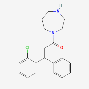 molecular formula C20H23ClN2O B5677523 1-[3-(2-chlorophenyl)-3-phenylpropanoyl]-1,4-diazepane hydrochloride 