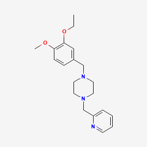 molecular formula C20H27N3O2 B5677529 1-(3-ethoxy-4-methoxybenzyl)-4-(2-pyridinylmethyl)piperazine 