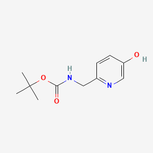 molecular formula C11H16N2O3 B567754 tert-Butyl ((5-hydroxypyridin-2-yl)methyl)carbamate CAS No. 1240620-37-4
