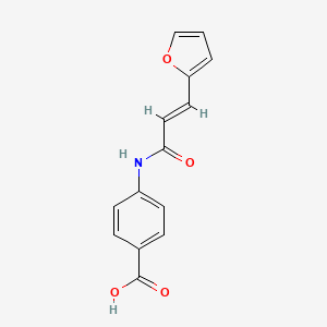 molecular formula C14H11NO4 B5677556 4-{[3-(2-furyl)acryloyl]amino}benzoic acid 
