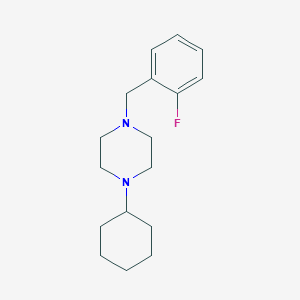 molecular formula C17H25FN2 B5677573 1-cyclohexyl-4-(2-fluorobenzyl)piperazine 