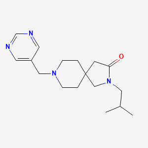 molecular formula C17H26N4O B5677584 2-isobutyl-8-(5-pyrimidinylmethyl)-2,8-diazaspiro[4.5]decan-3-one 