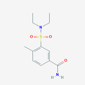 molecular formula C12H18N2O3S B5677599 3-[(diethylamino)sulfonyl]-4-methylbenzamide 