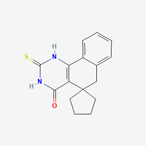 molecular formula C16H16N2OS B5677623 2-thioxo-2,3-dihydro-1H-spiro[benzo[h]quinazoline-5,1'-cyclopentan]-4(6H)-one 