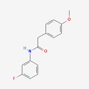molecular formula C15H14FNO2 B5677624 N-(3-fluorophenyl)-2-(4-methoxyphenyl)acetamide 