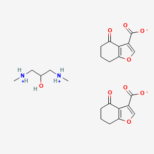 2-hydroxy-N,N'-dimethyl-1,3-propanediaminium bis(4-oxo-4,5,6,7-tetrahydro-1-benzofuran-3-carboxylate)