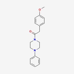 molecular formula C19H22N2O2 B5677670 1-[(4-methoxyphenyl)acetyl]-4-phenylpiperazine CAS No. 314284-28-1