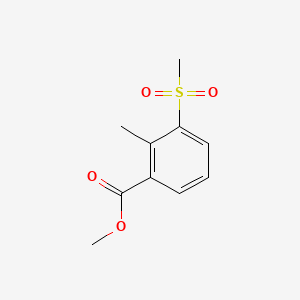 molecular formula C10H12O4S B567771 2-甲基-3-(甲磺酰基)苯甲酸甲酯 CAS No. 1256633-15-4