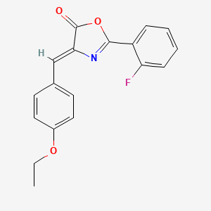 molecular formula C18H14FNO3 B5677715 4-(4-ethoxybenzylidene)-2-(2-fluorophenyl)-1,3-oxazol-5(4H)-one 