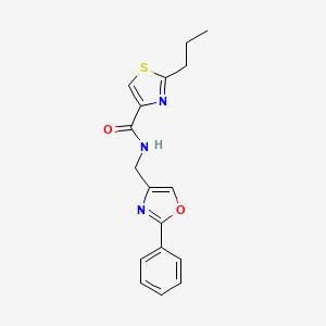 molecular formula C17H17N3O2S B5677726 N-[(2-phenyl-1,3-oxazol-4-yl)methyl]-2-propyl-1,3-thiazole-4-carboxamide 