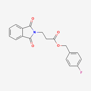 molecular formula C18H14FNO4 B5677732 4-fluorobenzyl 3-(1,3-dioxo-1,3-dihydro-2H-isoindol-2-yl)propanoate 
