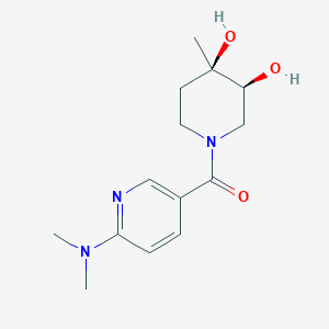 (3S*,4R*)-1-{[6-(dimethylamino)pyridin-3-yl]carbonyl}-4-methylpiperidine-3,4-diol