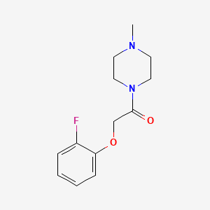molecular formula C13H17FN2O2 B5677747 1-[(2-fluorophenoxy)acetyl]-4-methylpiperazine 