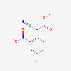 molecular formula C10H7BrN2O4 B567775 2-(4-溴-2-硝基苯基)-2-氰基乙酸甲酯 CAS No. 1300026-96-3