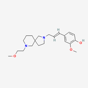 molecular formula C21H32N2O3 B5677771 2-methoxy-4-{(1E)-3-[7-(2-methoxyethyl)-2,7-diazaspiro[4.5]dec-2-yl]-1-propen-1-yl}phenol 