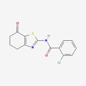 molecular formula C14H11ClN2O2S B5677782 2-chloro-N-(7-oxo-4,5,6,7-tetrahydro-1,3-benzothiazol-2-yl)benzamide 