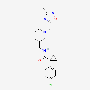molecular formula C20H25ClN4O2 B5677789 1-(4-chlorophenyl)-N-({1-[(3-methyl-1,2,4-oxadiazol-5-yl)methyl]piperidin-3-yl}methyl)cyclopropanecarboxamide 