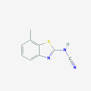 molecular formula C9H7N3S B056778 Cyanamide, (7-methyl-2-benzothiazolyl)-(9CI) CAS No. 119283-92-0