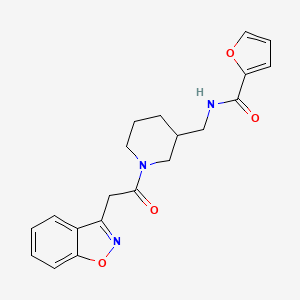 molecular formula C20H21N3O4 B5677812 N-({1-[2-(1,2-benzisoxazol-3-yl)acetyl]piperidin-3-yl}methyl)-2-furamide 