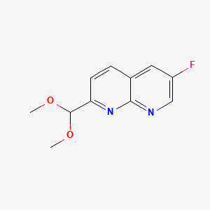B567782 2-(Dimethoxymethyl)-6-fluoro-1,8-naphthyridine CAS No. 1222533-72-3