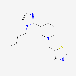molecular formula C17H26N4S B5677839 3-(1-butyl-1H-imidazol-2-yl)-1-[(4-methyl-1,3-thiazol-5-yl)methyl]piperidine 