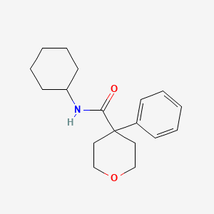 molecular formula C18H25NO2 B5677848 N-cyclohexyl-4-phenyltetrahydro-2H-pyran-4-carboxamide 